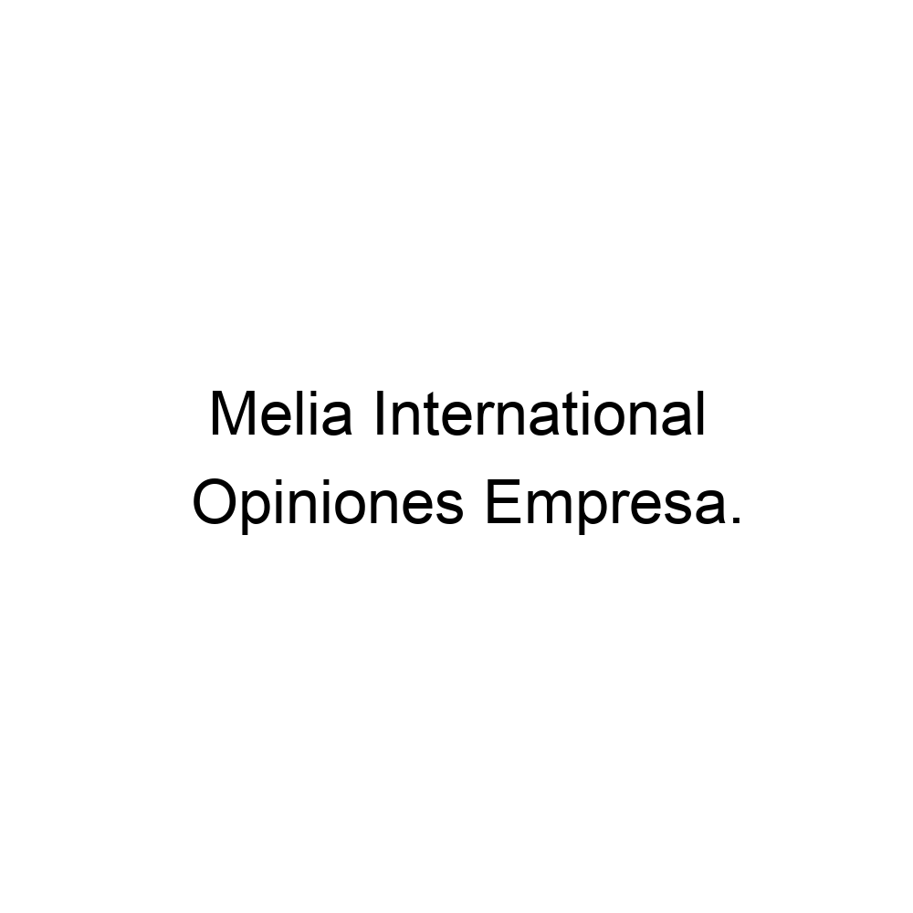 Opiniones Melia International, 943260537